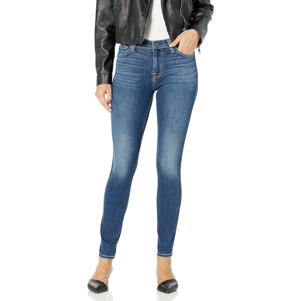 7 for all mankind the ankle skinny denim blue jeans high rise size 26